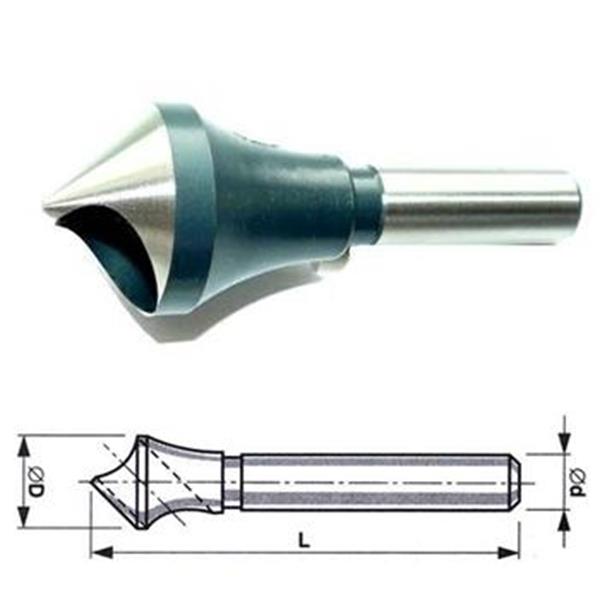 Bučovice Tools 742020 - Záhlubník pr. 15-20mm odjehlovací 90°, válcová stopka pr. 12mm