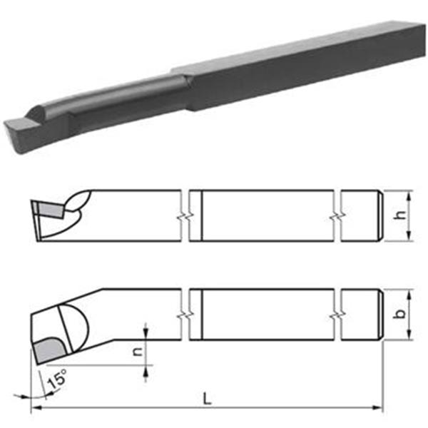 DENAS 223724-20x20-S30 - Nůž soustružnický 20x20x250mm vnitřní ubírací S30 (P30), DIN 4973
