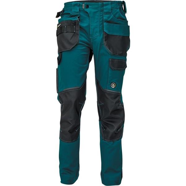 Kalhoty pracovní do pasu DAYBORO (vel.60) montérkové, tmavě zelená (petrolejová)