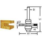 Makita D-48957 - Fréza do dřeva drážkovací kotoučová tl. 2,5 mm s kopírovacím ložiskem, stopka 8 mm