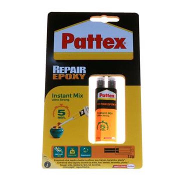 PATTEX 67129 - Lepidlo epoxidové dvousložkové Repair Epoxy Instant Ultra Strong (12g)