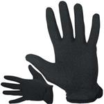 Rukavice pracovní BUSTARD BLACK (vel. 10) povrstvené, černý bavl. úplet, bez manžety, dlaň s PVC terčíky