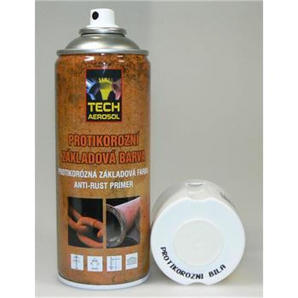 TechnoKem 002.3655 - Protikorozní základová hmota (barva) ve spreji, bílá (400 ml)