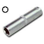 Triumf 100-00153 - Hlavice nástrčná - ořech 1/4", 10 mm, prodloužená, Super-Lock 6-ti hran