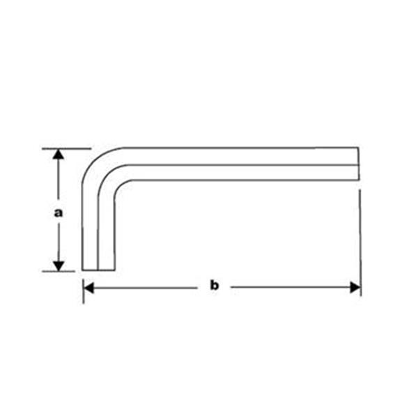 Bahco 1995Z-7/16 - Klíč zástrčný šestihranný IMBUS 7/16", L-klíč 53x129mm, černý