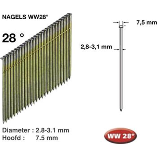 Bostitch S28070 - Hřebíky 2,8 x 70 mm hladké typ N16 do hřebíkovačky páskované (balení 2000ks)