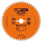 CMT Orange Tools 226.160.60H - Industrial Pilový kotouč na železo pr. 160 x 2 mm otvor pr. 20+16 mm Z60 HW