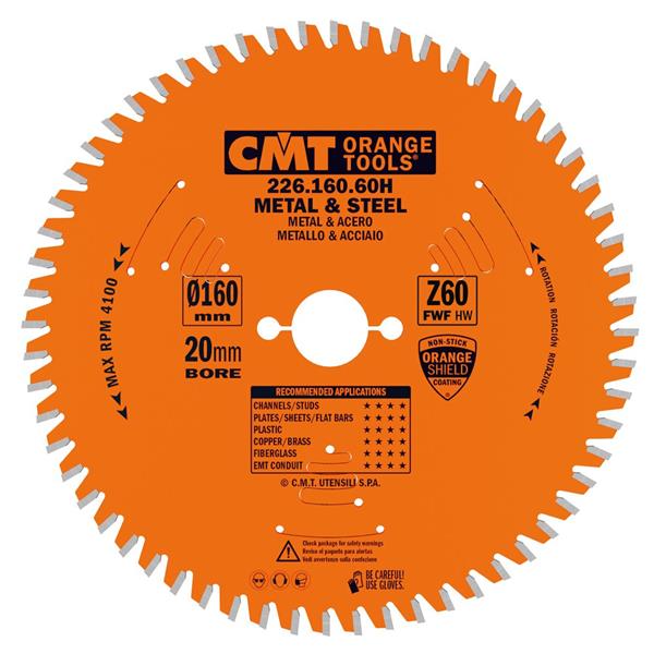 CMT Orange Tools 226.190.64M - Industrial Pilový kotouč na železo pr. 190 x 2 mm otvor pr. 30+20 mm Z64 HW