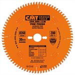 CMT Orange Tools 294.080.11M - Pilový kotouč pro elektronářadí, finální řez pr. 260 x 2,5 mm otvor pr. 30 mm Z80 HW -5°Neg