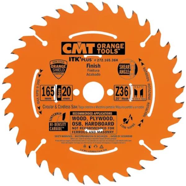 CMT Orange Tools C27113618H - ITK Ultra tenký kotouč univerzální pr. 136 x 1,5 mm otvor pr. 20(+10) Z18 HW