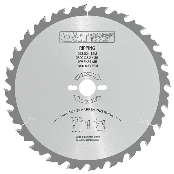 CMT Orange Tools C28504420M - Industrial Pilový kotouč pro podélné řezy pr. 500 x 4,0 mm otvor pr. 30 mm Z44 HW