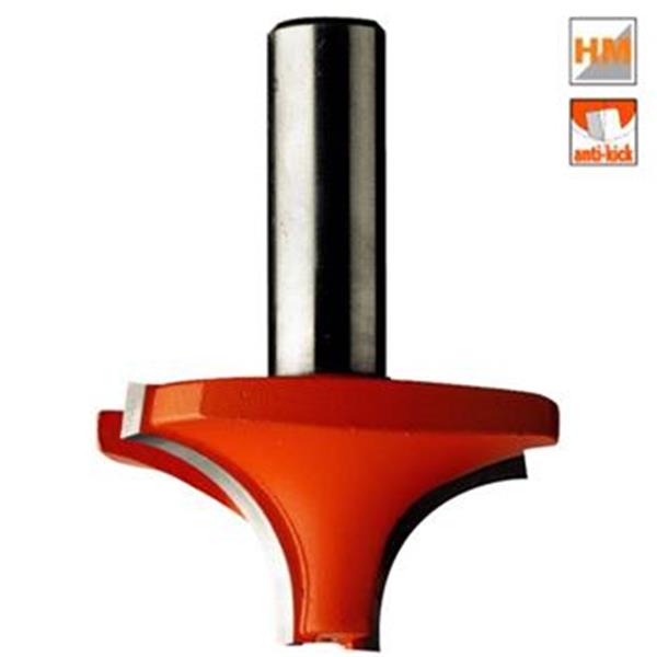 CMT Orange Tools C92704011 - Zaoblovací fréza vydutá na dřevo pr. 19x12mm HM R=4, stopka 8 mm
