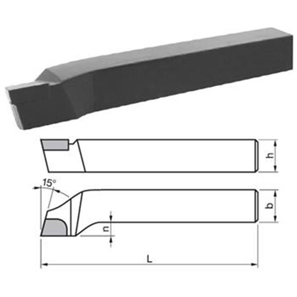 DENAS 223716-20x20-H05 - Nůž soustružnický 20x20x125mm stranový pravý H05, DIN 4980