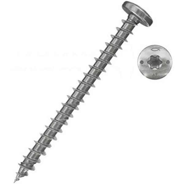 Fischer 657371 - Vrut univerzální do dřeva pr. 4 x 40 mm celý závit, půlkulatá hlava TX 20, Inox, nerez A2 (balení 100ks)