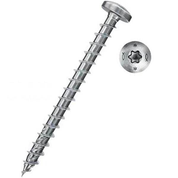 Fischer 670239 - Vrut univerzální do dřeva pr. 4 x 40 mm celý závit, půlkulatá hlava TX 20, FPF II PTF - bílý zinek