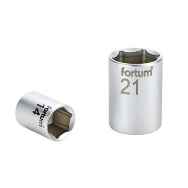 Fortum 4700421 - Hlavice nástrčná - ořech 1/2", 21mm
