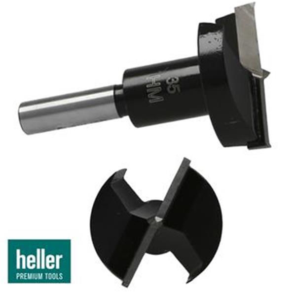 Heller 14920 4 - Vrták do dřeva, sukovník pr. 20 x 60 mm, stopka 9,5 mm, HM tvrdokov, 0790 HINGE HOLE BITS