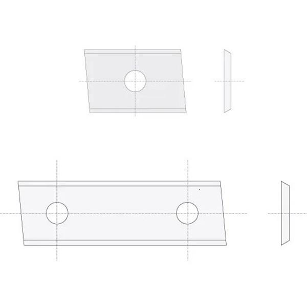 IGM N014-30112 - Žiletka tvrdokovová obdelníková zkosená Z2 - 30x12x1,5 LaminoMDF L