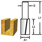 Makita D-47519 - Fréza do dřeva drážkovací 2-břitá pr.  6 x 19 x 51 mm, stopka pr. 8 mm