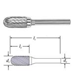 SGS 22275 (SC-42M) - Fréza technická SC-42M válcová s rádiusem pr. 3,0x14mm, stopka 3mm