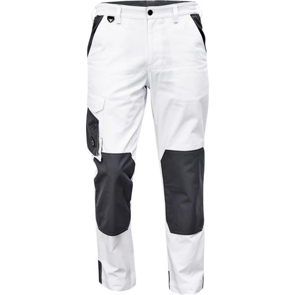 Kalhoty pracovní do pasu CREMORNE (vel.50) montérkové, barva bílo - šedo - červená