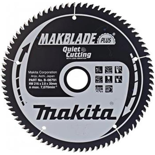 Makita B-08791 - Kotouč pilový pr. 216 x 2,8 x 30mm 80 Z dřevo (new B-32627)