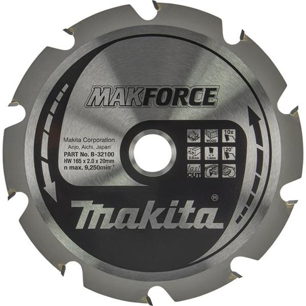 Makita B-32100 - Kotouč pilový pr. 165 x 2.0 x 20mm 10T =old B-08159