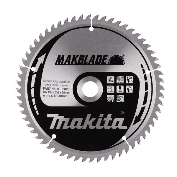 Makita B-32823 - kotouč pilový dřevo MAKBLADE 190x2x20mm 60Z = old B-09042