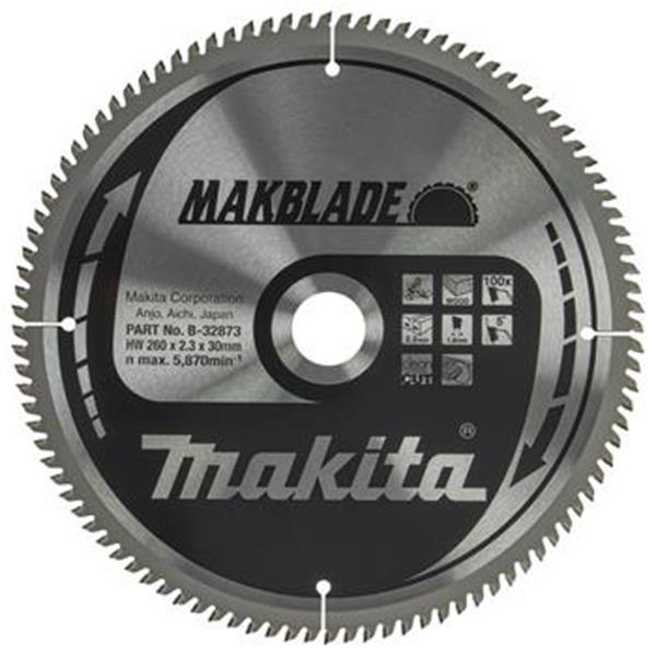 Makita B-32873 - Kotouč pilový pr. 260 x 2,3 x 30 mm 100T =old B-09117