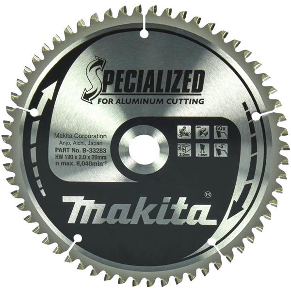 Makita B-33283 - Kotouč pilový pr. 190 x 2,0 x 20mm 60T hliník =old B-09612