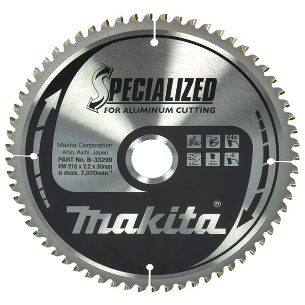 Makita B-33299 - Kotouč pilový pr. 216 x 2,2 x 30mm 64T (old B-09628)