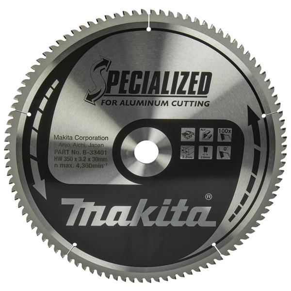 Makita B-33401 - kotouč pilový hliník SPECIALIZED 350x3.2x30mm 100Z = old B-09737