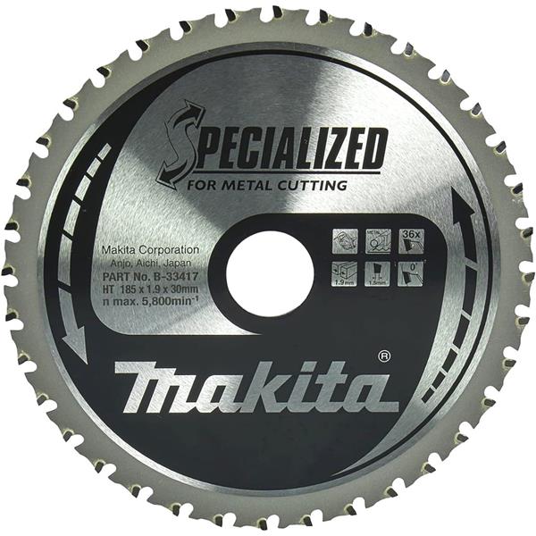 Makita B-33417 - Kotouč pilový pr. 185 x 1,9 x 30mm 36T kov =old B-09743