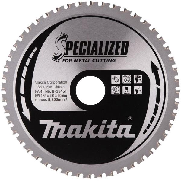 Makita B-33451 - Kotouč pilový pr. 185 x 2,0 x 30mm 48T kov =old B-09787