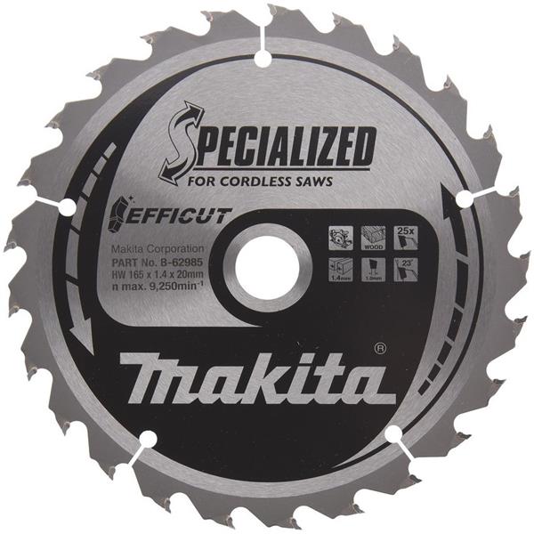 Makita B-62985 - Kotouč pilový pr. 165 x 1,4 x 20mm 25T Efficut (old B-62979)