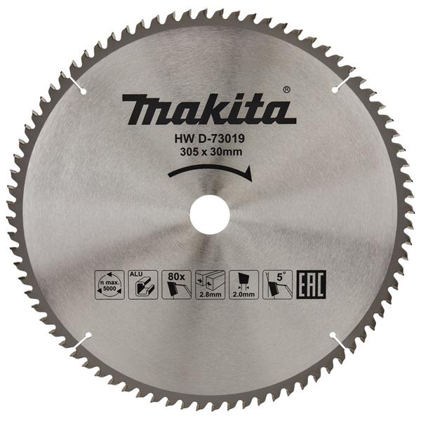 Makita D-73019 - Kotouč pilový pr. 305 x 2,8 x 30mm, 80T TCT na hliník