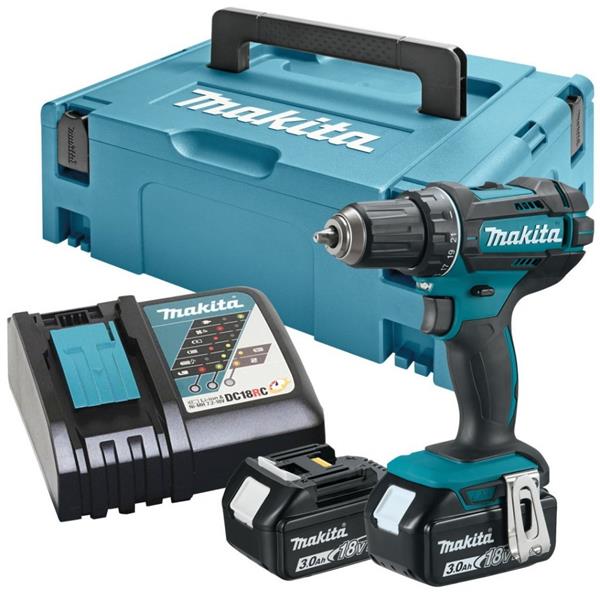 Makita DHP485SFJ - Aku bezuhlíkový příklepový šroubovák Li-ion LXT 18V/3,0 Ah,Makpac