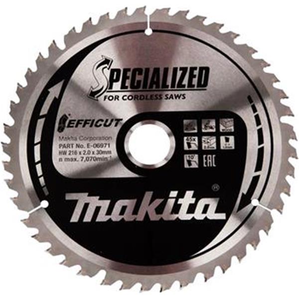 Makita E-06971 - TCT pilový kotouč Efficut 216 x 2,0 x 30mm 45T