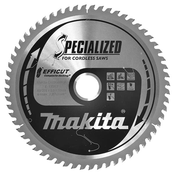 Makita E-12267 - kotouč pilový na kompozitní dřevo Efficut 216x2x30mm 60Z = old E-12192