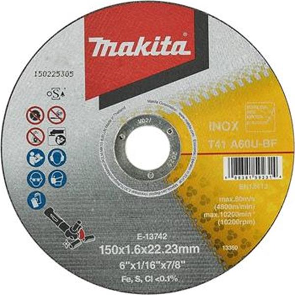 Makita E-13742 - řezný kotouč 150x1,6x22,23 nerez (old B-12251)