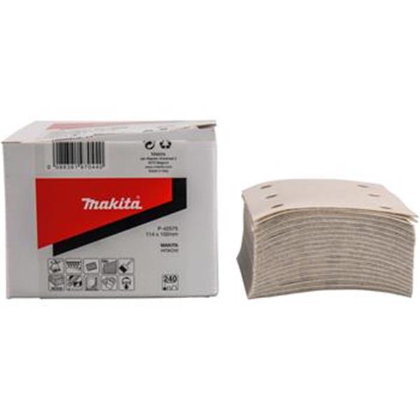 Makita P-42575 - Arch, brusný papír 114 x 102 mm, hrubost 240, 6-děr white na suchý zip (balení 50ks)
