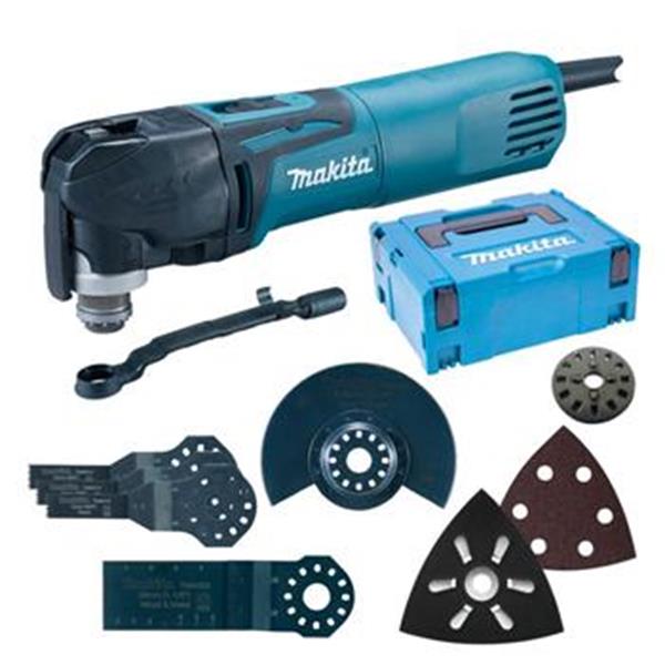 Makita TM3010CX5J - Oscilační bruska Multi Tool, 320 W v přepravním kufru a sadou příslušenství