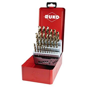 RUKO（ルコ） 228215RO 25本組 鉄工ドリルセット HSSE ケース入：西新