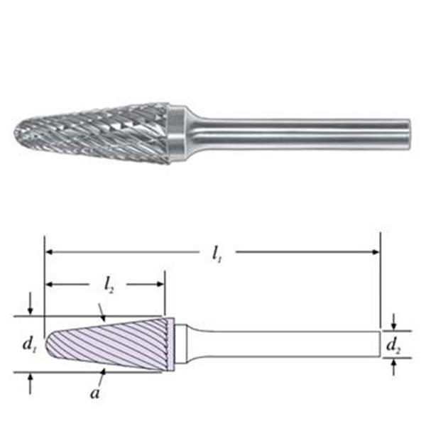 SGS 25278 (SL-5M) - Fréza technická SL-5M kuželová s rádiusem pr. 16,0x30mm, stopka 6mm