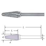 SGS 25353 (SL-7M) - Fréza technická SL-7M kuželová s rádiusem pr. 19,0x38mm, stopka 6mm