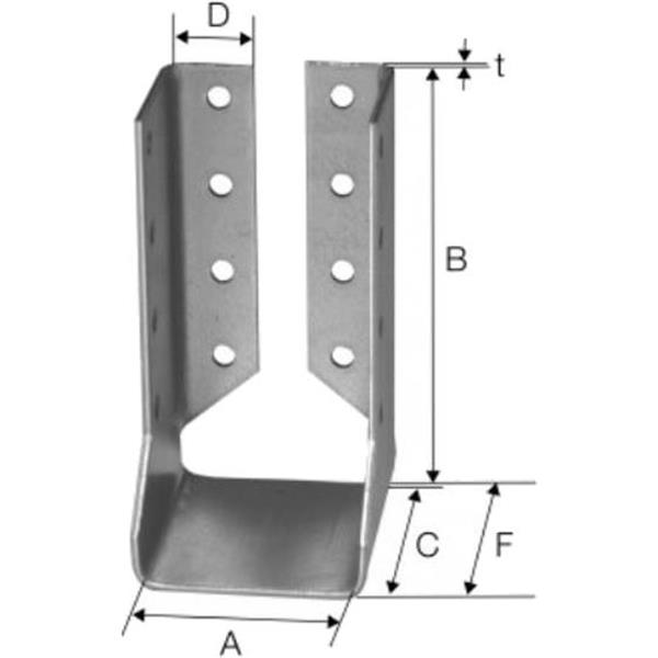 Simpson Strong-Tie® BSI100/90 - Trámová botka typ BSI rozměr 100 x 90 mm