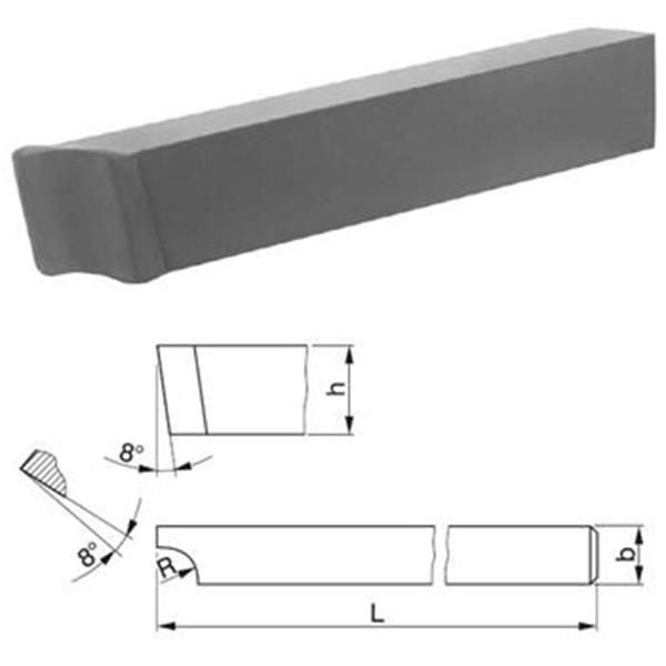 STROJÍRNY POLDI 223563 50x32 R18 - Nůž soustružnický 50x32x240mm zaoblovací levý R18, RO rychlořezná ocel