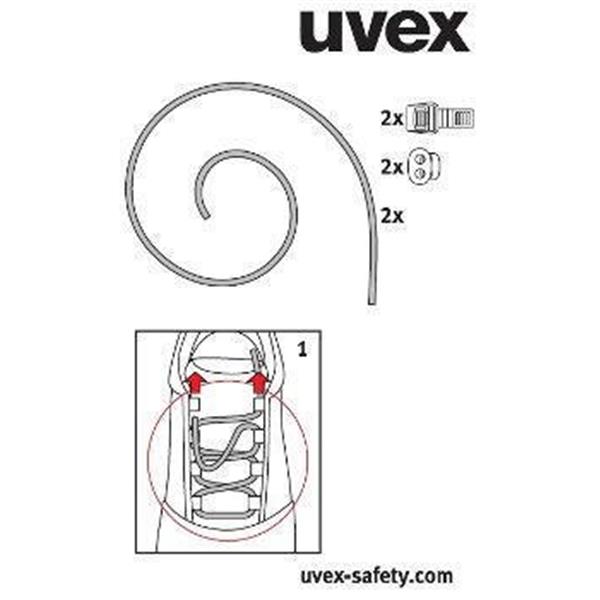 Uvex 9591000 - Elastické tkaničky pro obuv Uvex 1, Uvex motion style a Uvex xenova atc